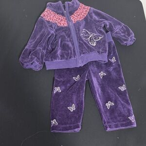 First Impressions Deep Purple Velour Set